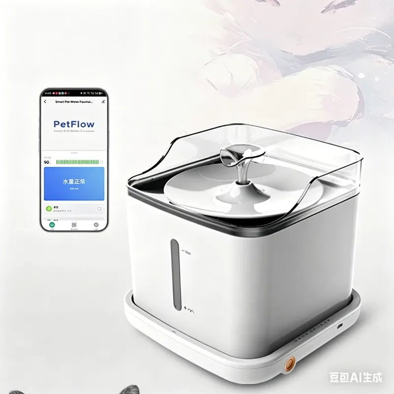 Pet Water Fountain - Kontrol Aplikasi Pintar Baru Wifi 75oz/2.2L