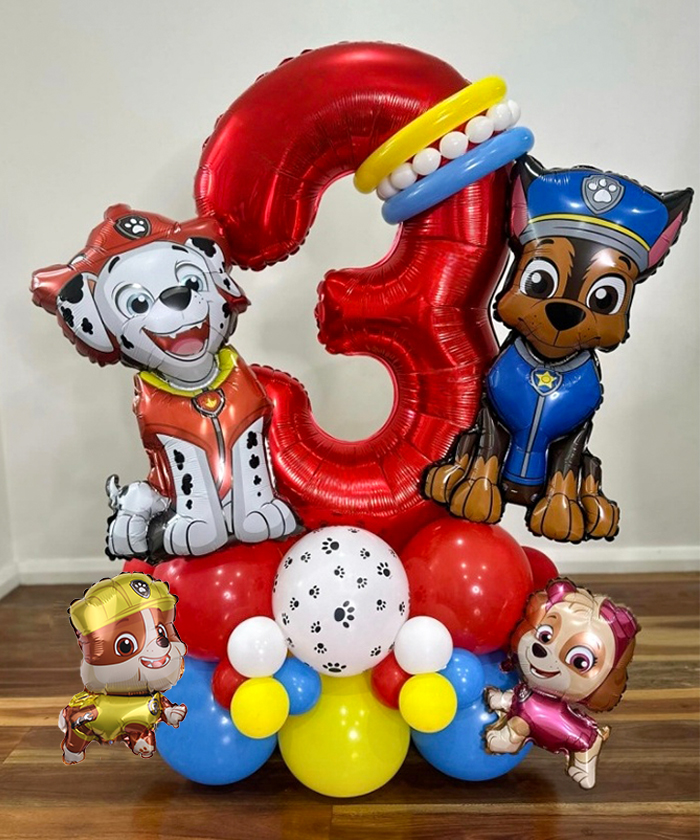 Pet Supplies Warehouse - Set Balon Ulang Tahun Kartun Paw